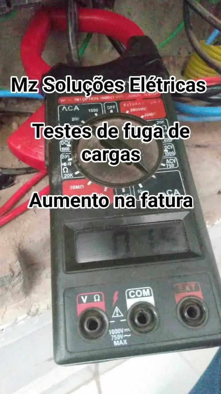 Teste de fuga de corrente com multímetro em caso de conta de luz alta