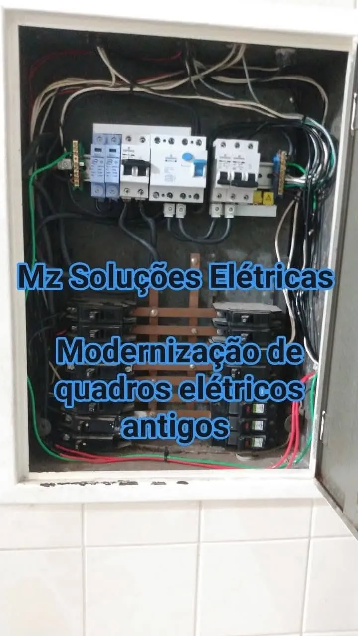 Modernização de quadro elétrico antigo, com disjuntores e contatores novos