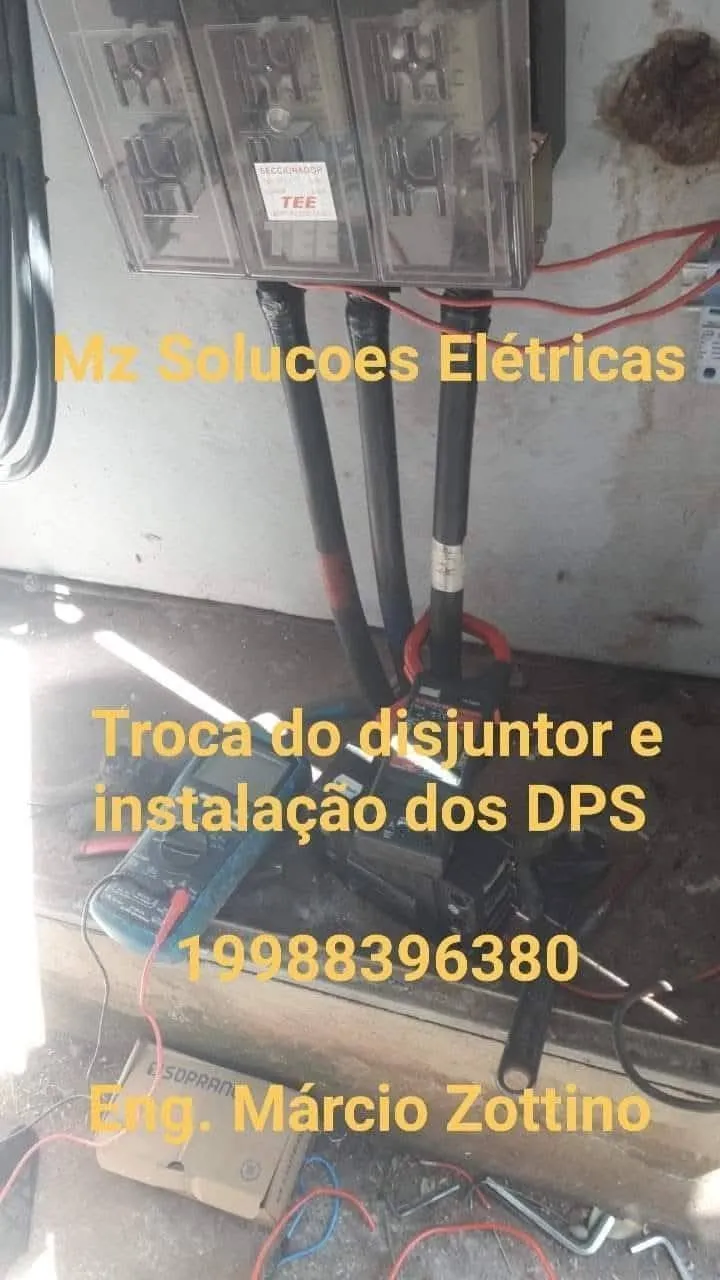 Troca do disjuntor e instalação de DPS no quadro