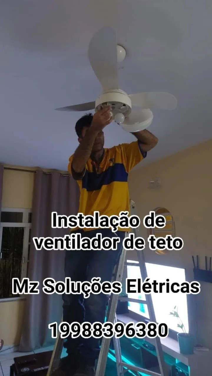 Instalação de ventilador de teto